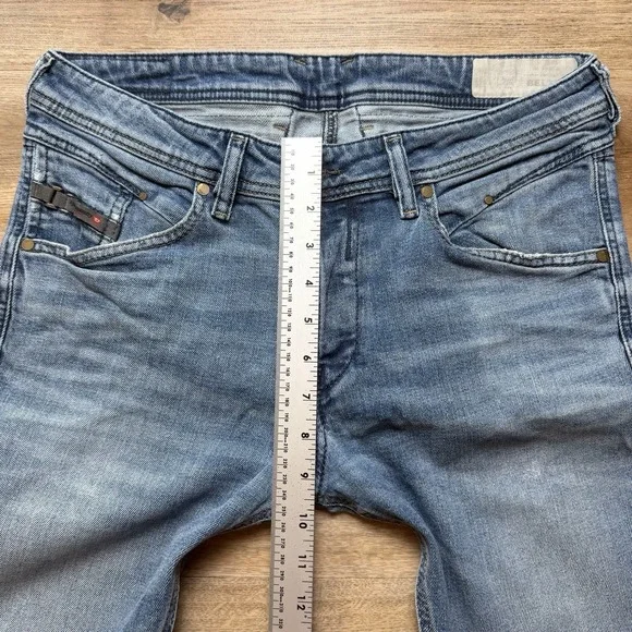Diesel Belther Jeans Men 31x30 Blue Slim Tapered Stretch Medium Wash Denim 0857N - Picture 13 of 16